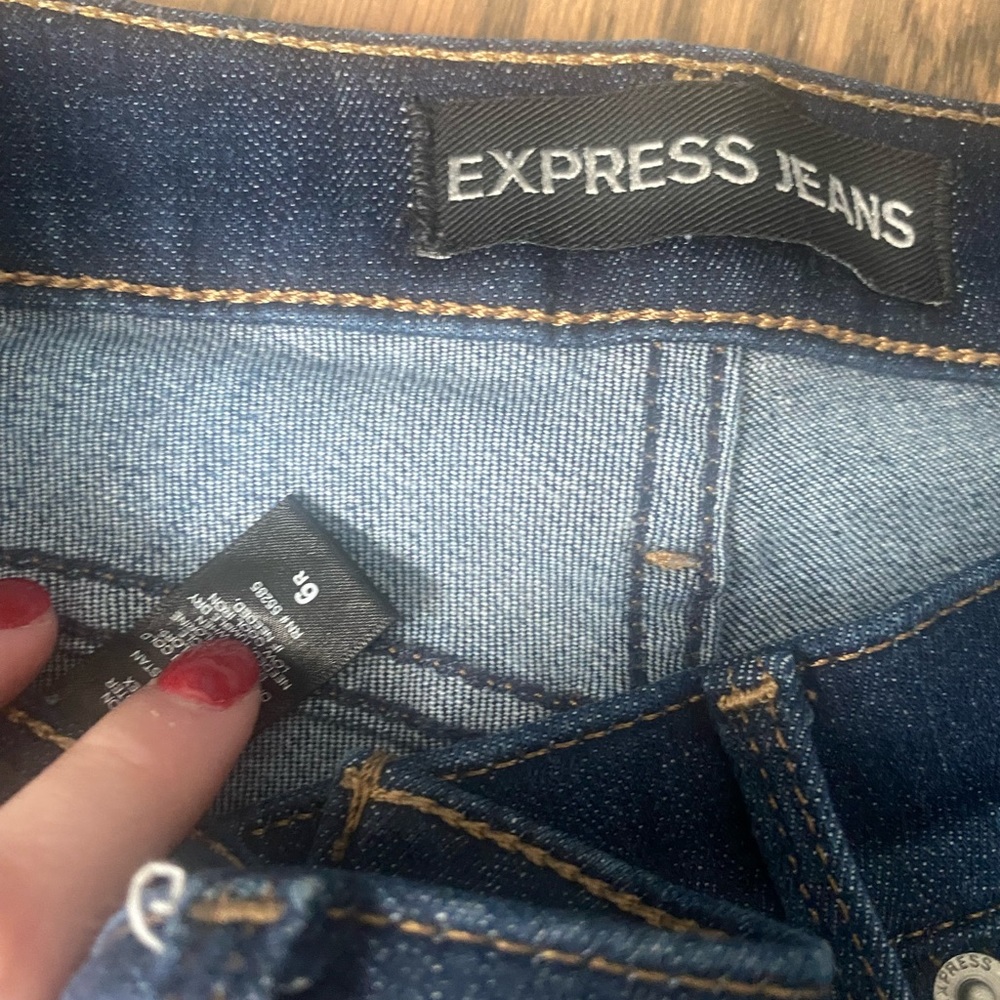 Express Blue Ripped Jeans - Picture 3 of 3